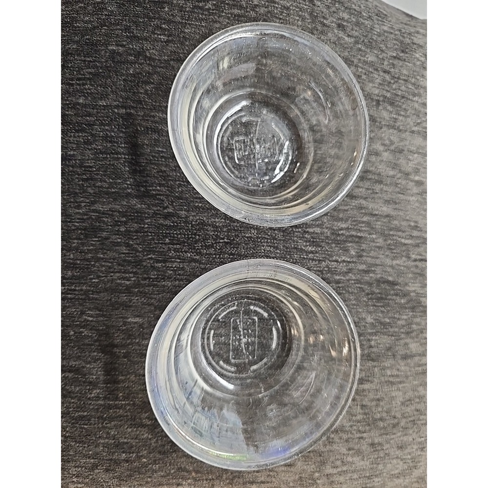 Vtg Glasbake USA #58‎ Beehive Ribbed Clear 6oz Betty Jane Cup Ramekin Set Of 2